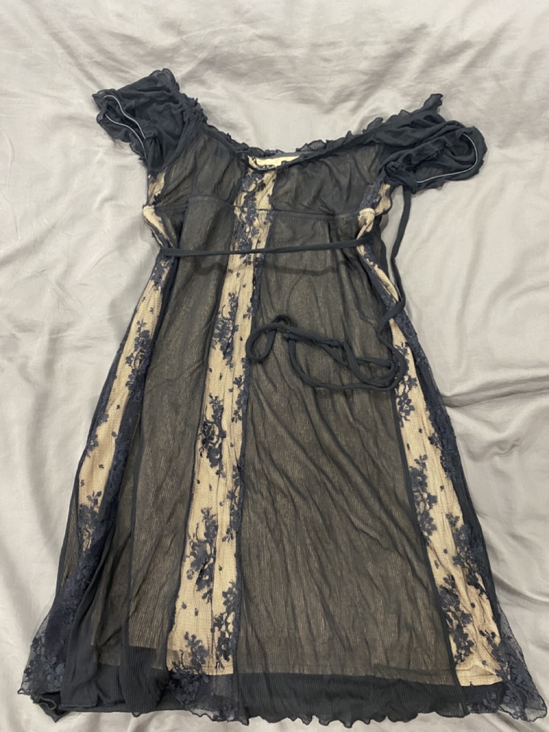bebe Black Mesh Dress with Lace - photo 3