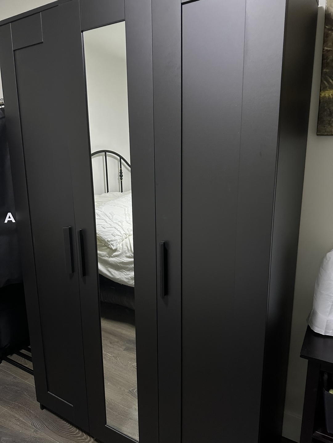 IKEA BRIMNES Wardrobe with 3 Doors, Black - photo 2