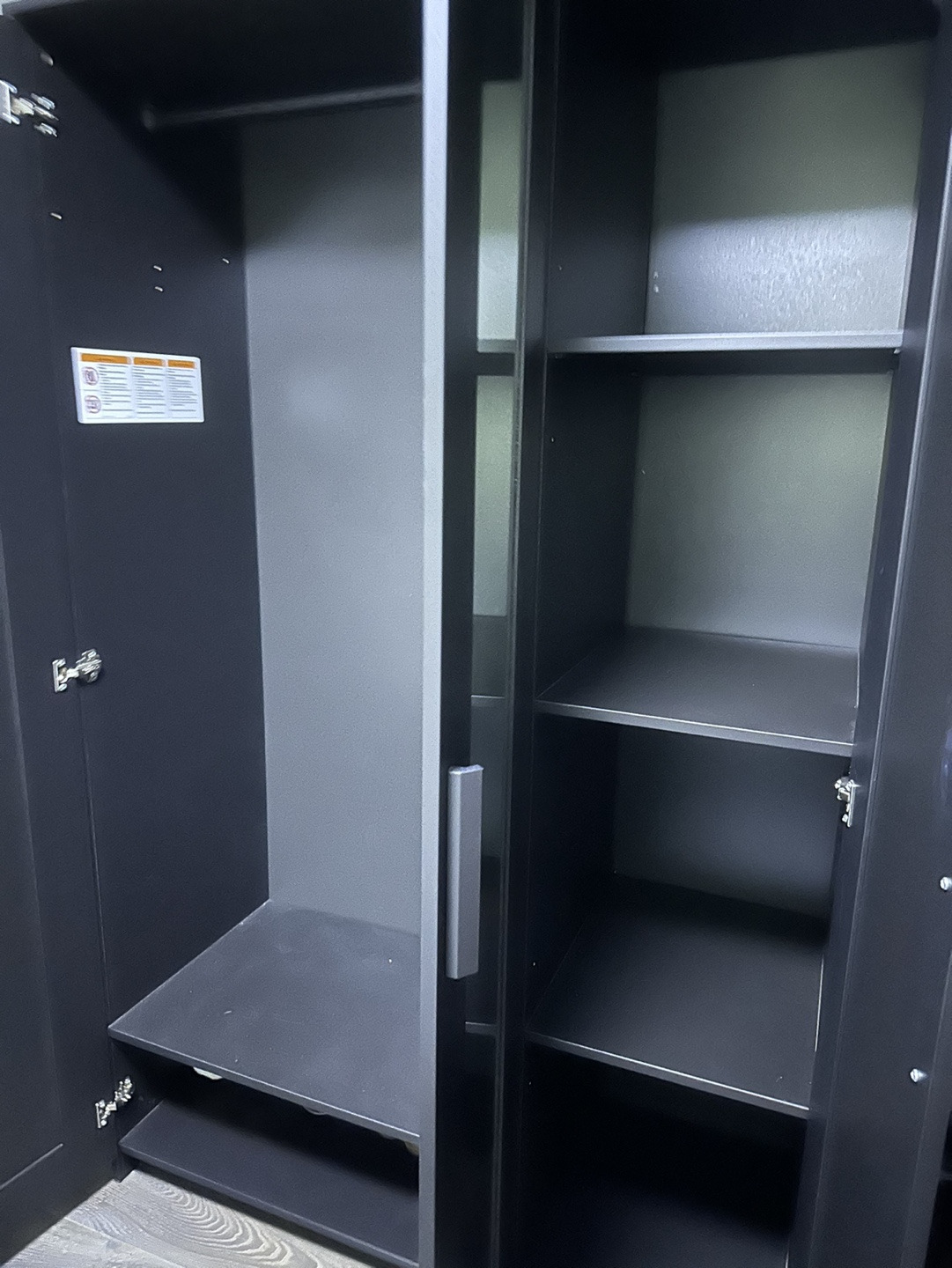 IKEA BRIMNES Wardrobe with 3 Doors, Black - photo 3