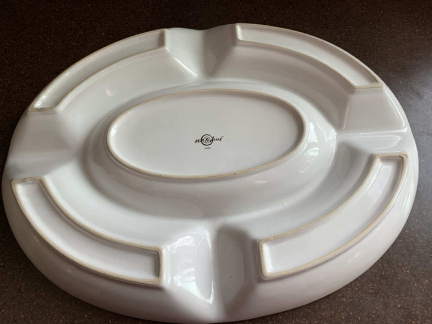 White Ceramic Serving Platter with Dips - photo 3