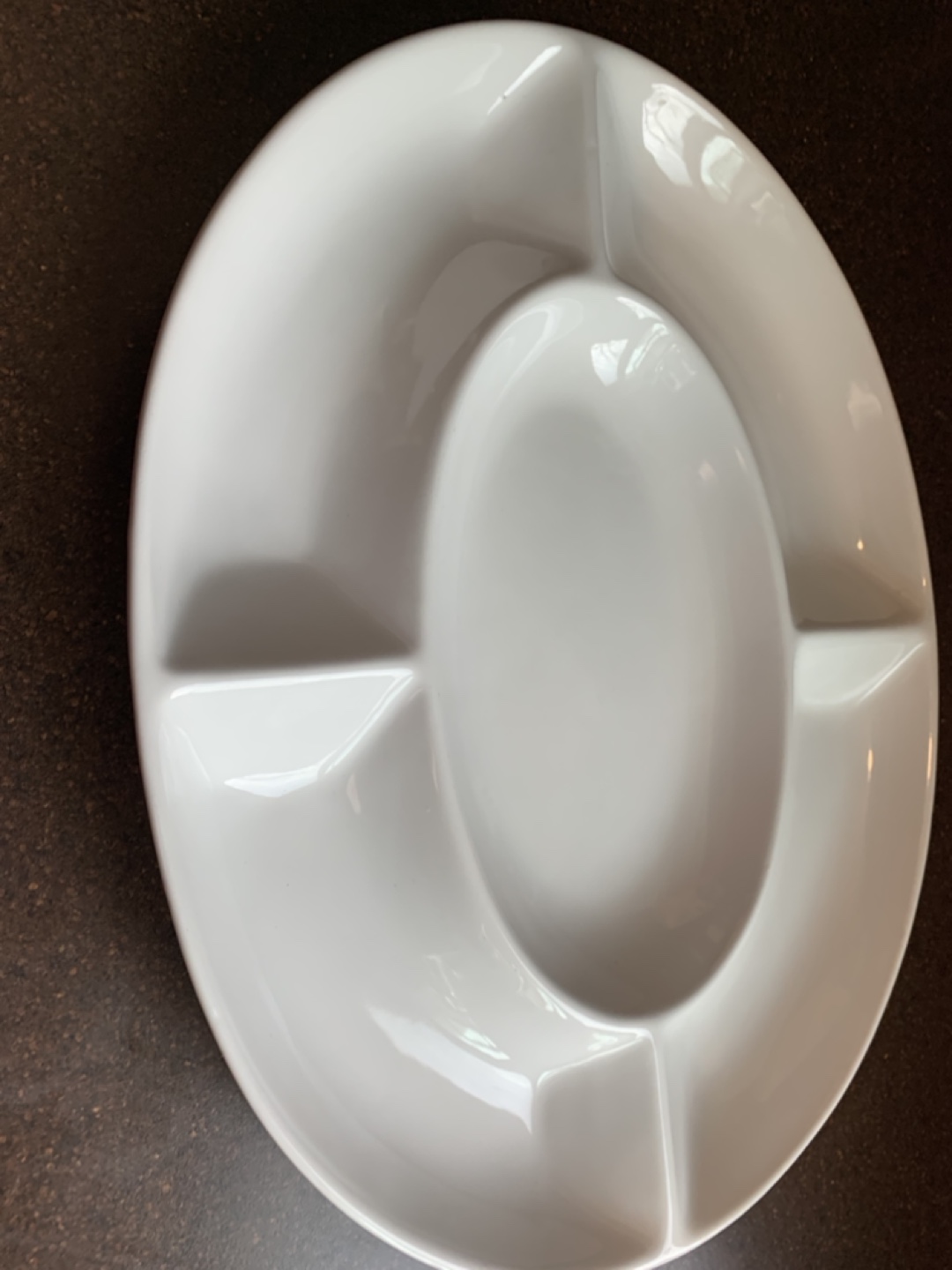 White Ceramic Serving Platter with Dips - photo 4