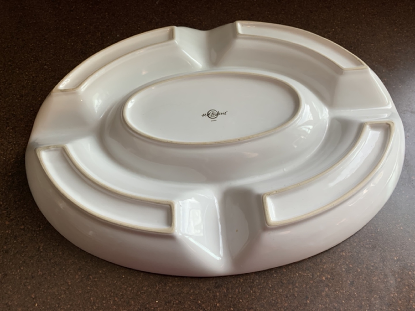 White Ceramic Serving Platter with Dips - photo 2