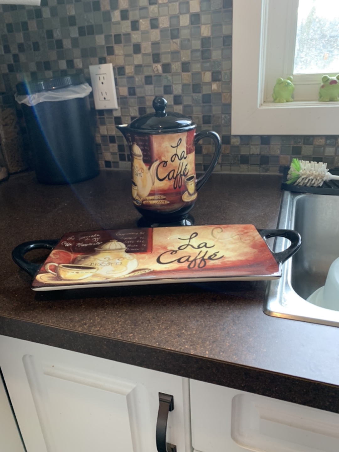 La Caffe Coffee Pot and Tray Set