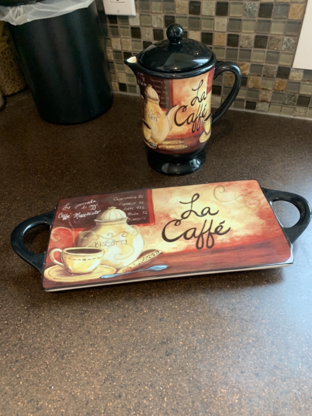 La Caffe Coffee Pot and Tray Set - photo 2