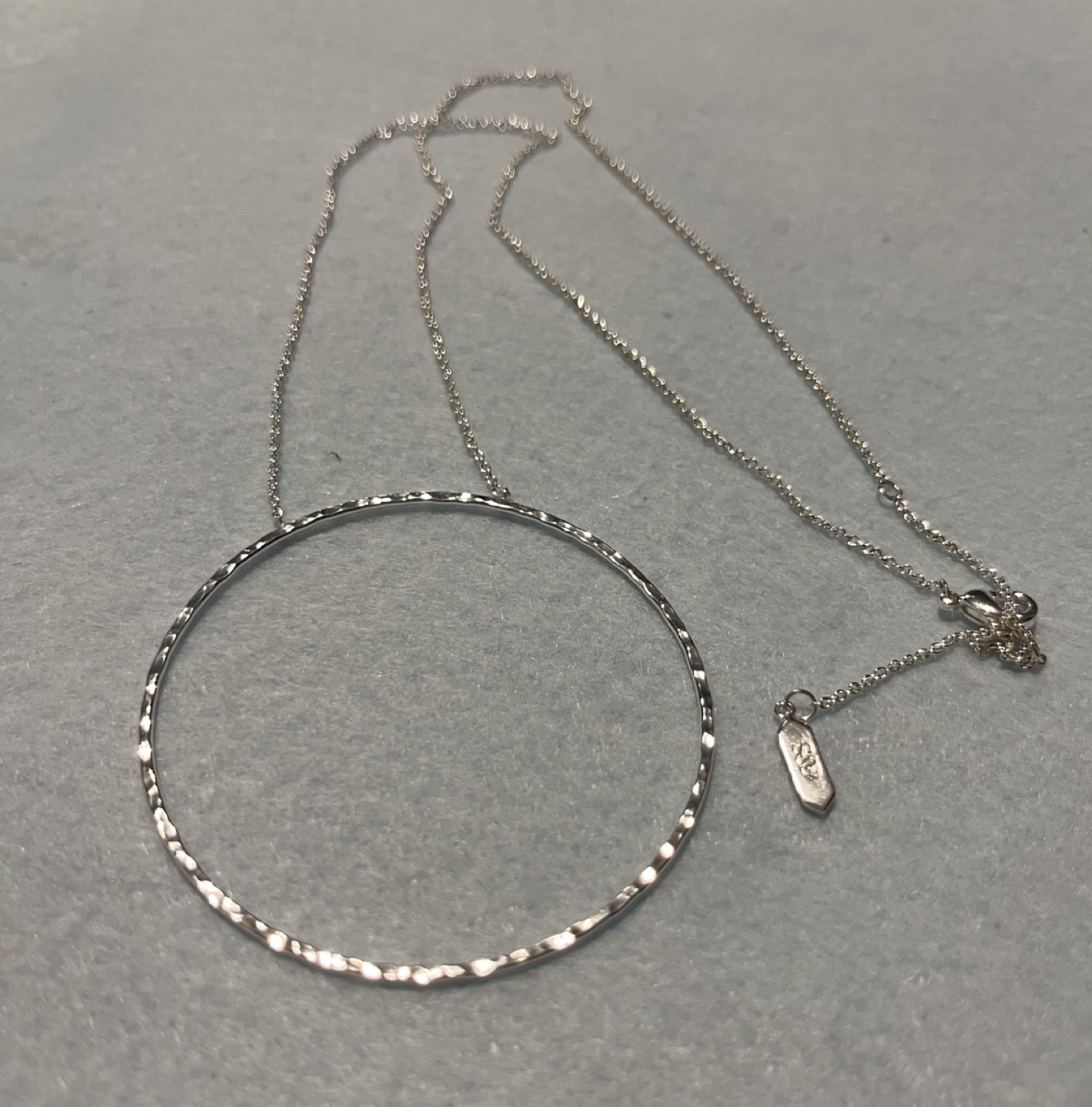 Stella and Dot Essential hammered hoop pendant
