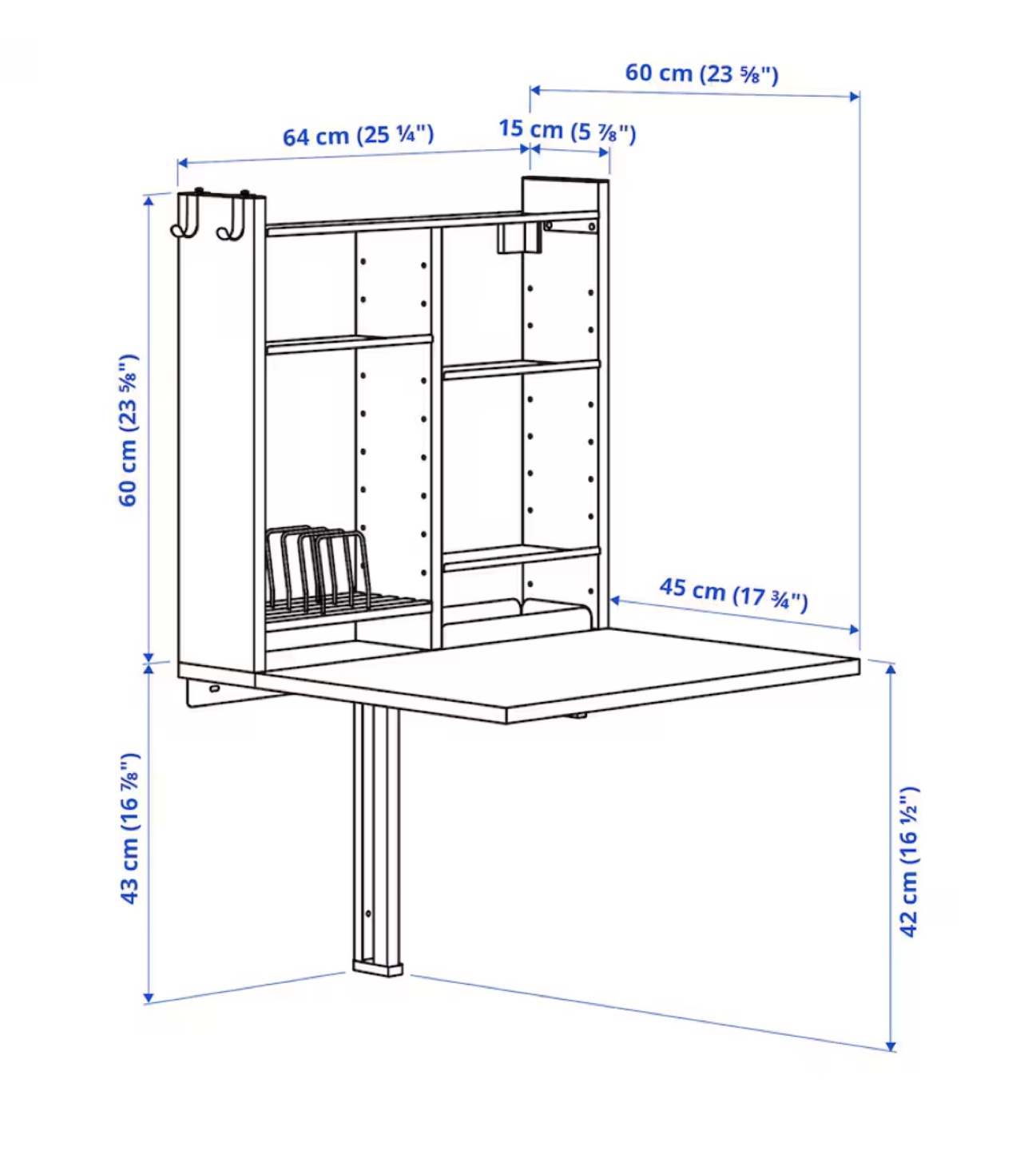 (BRAND NEW, SEALED IN BOX) IKEA NORBERG Wall Mounted Desk - photo 4