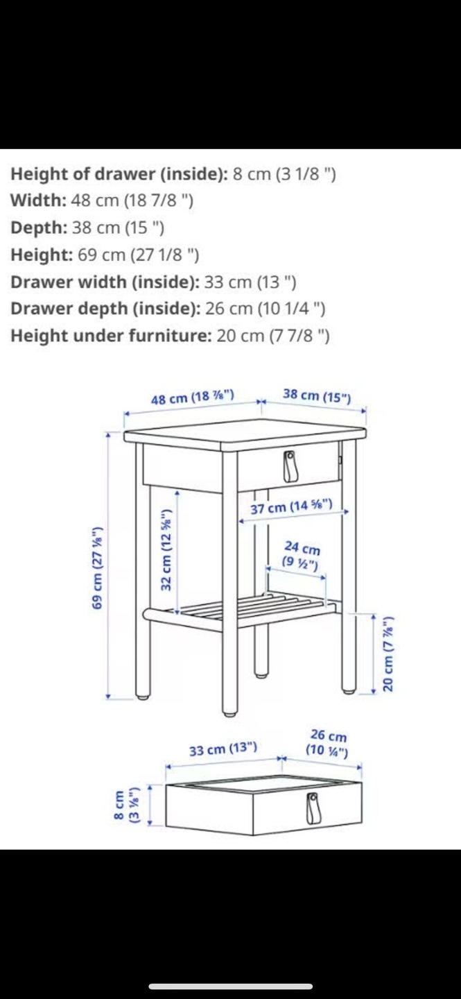 IKEA BJÖRKSNÄS Nightstand - photo 3