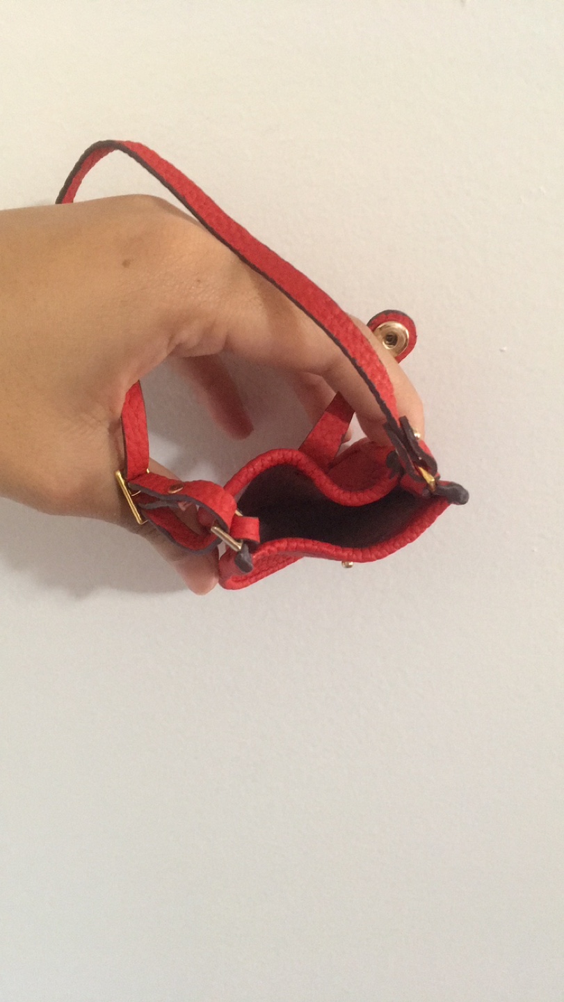 Mini Red Evelyn Bag Charm Keychain - photo 3