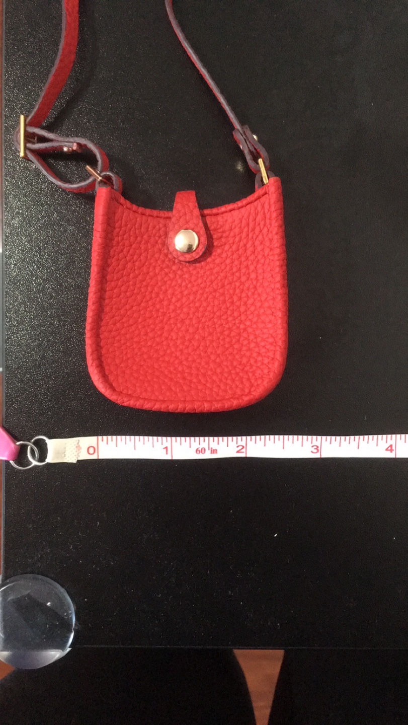 Mini Red Evelyn Bag Charm Keychain - photo 4