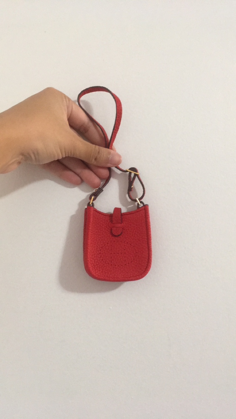 Mini Red Evelyn Bag Charm Keychain - photo 2
