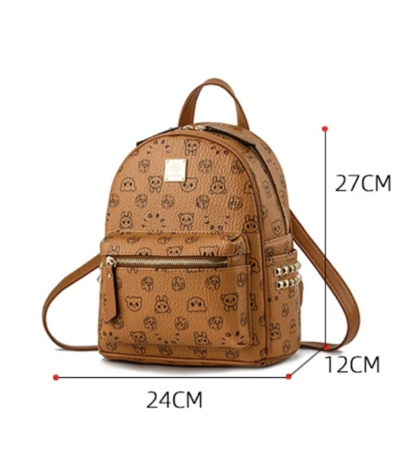 Brown Faux Leather Backpack - Brand New - photo 3