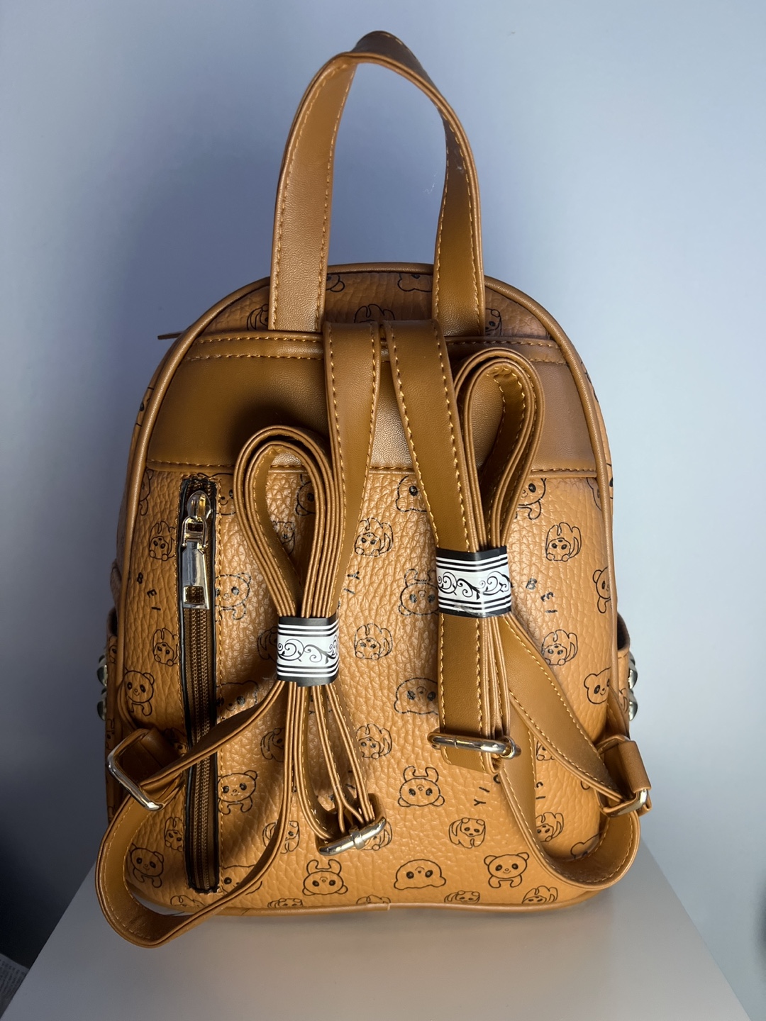 Brown Faux Leather Backpack - Brand New - photo 2