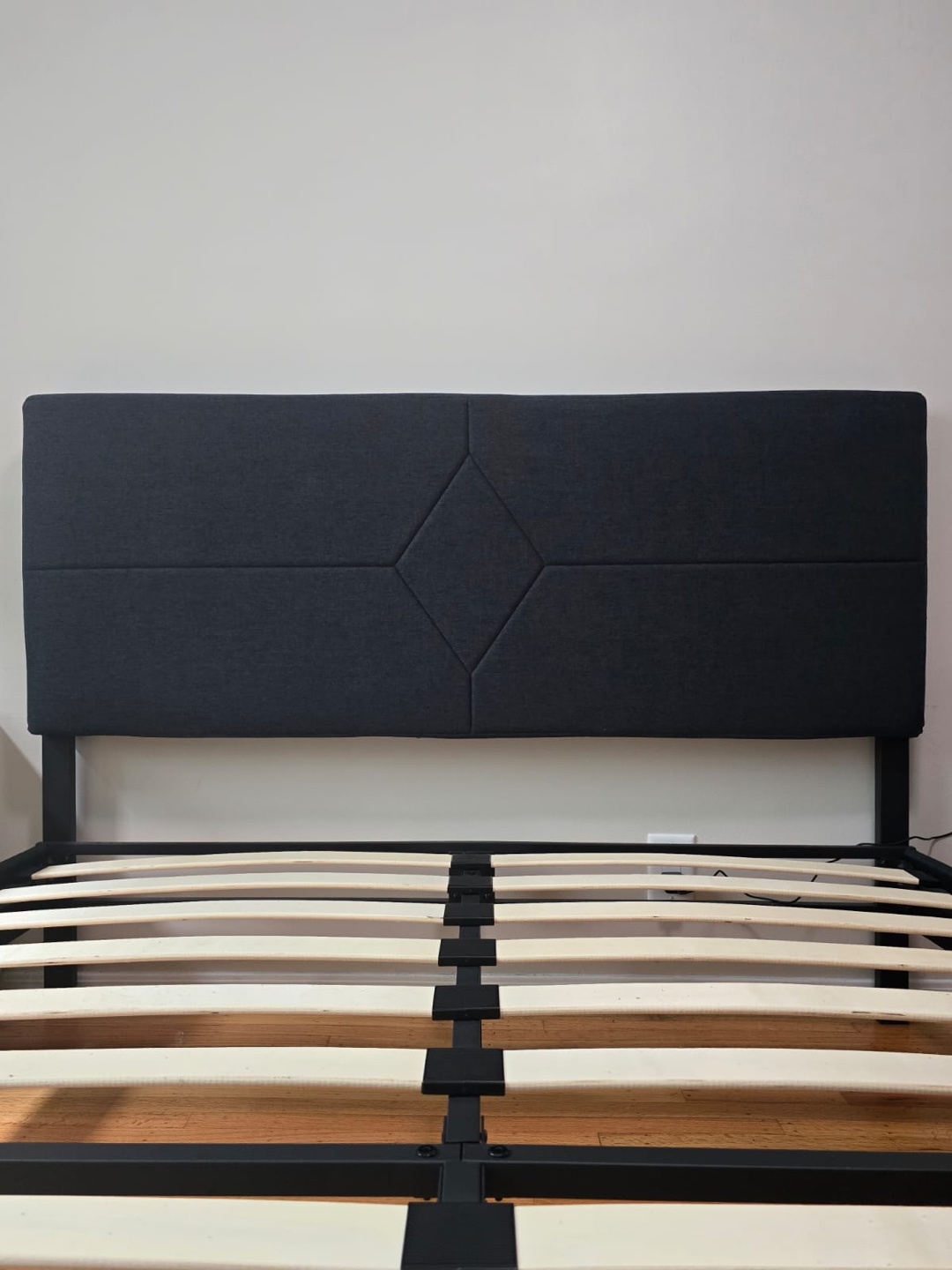 Queen Size Bed Frame Molblly Gray Upholstered - photo 2