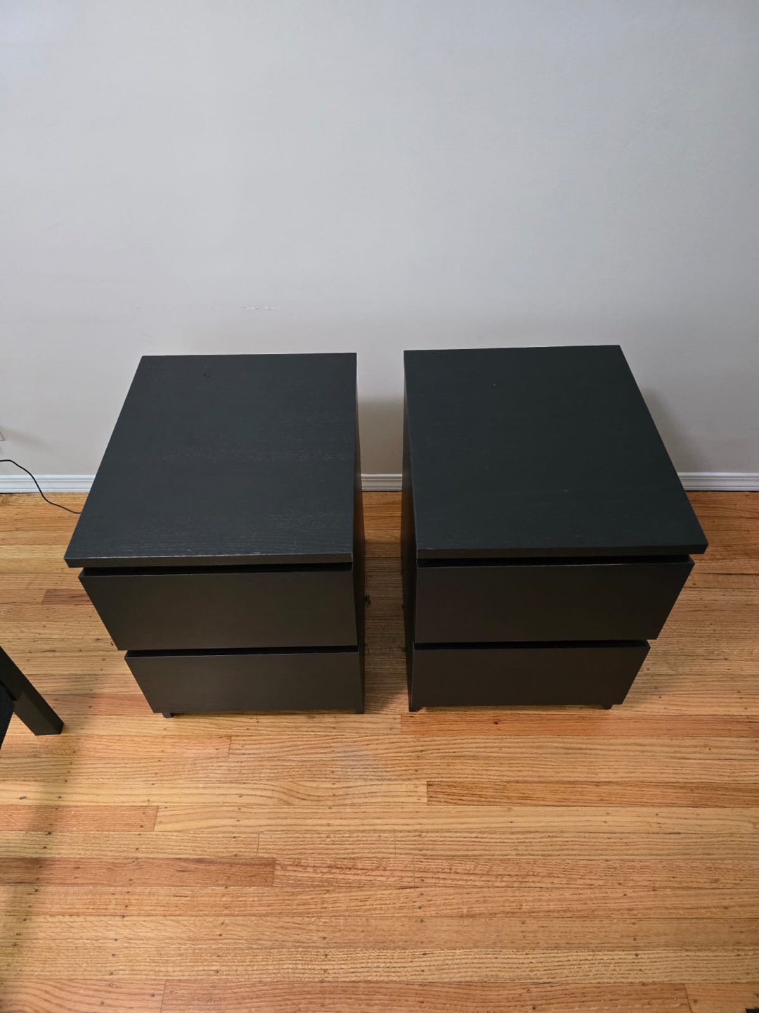 IKEA  2-Drawer Nightstands - Black - photo 2
