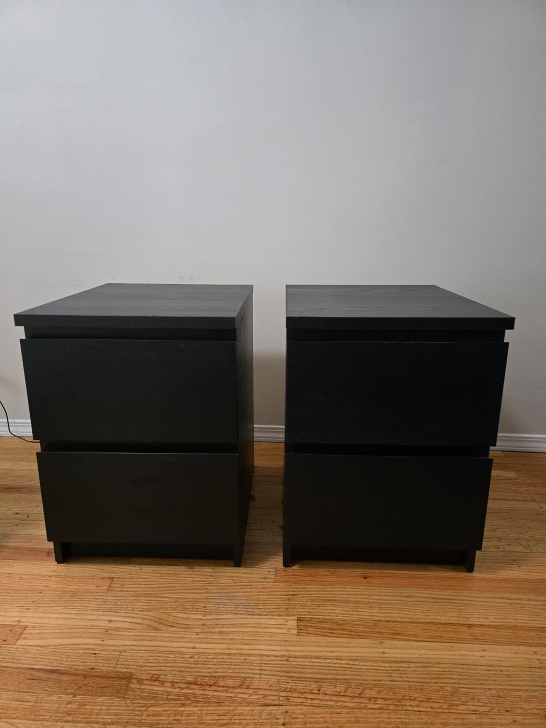 IKEA  2-Drawer Nightstands - Black