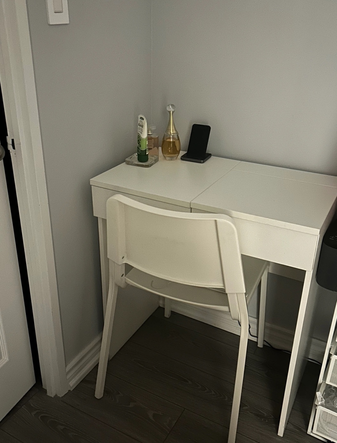 Ikea makeup vanity and chair