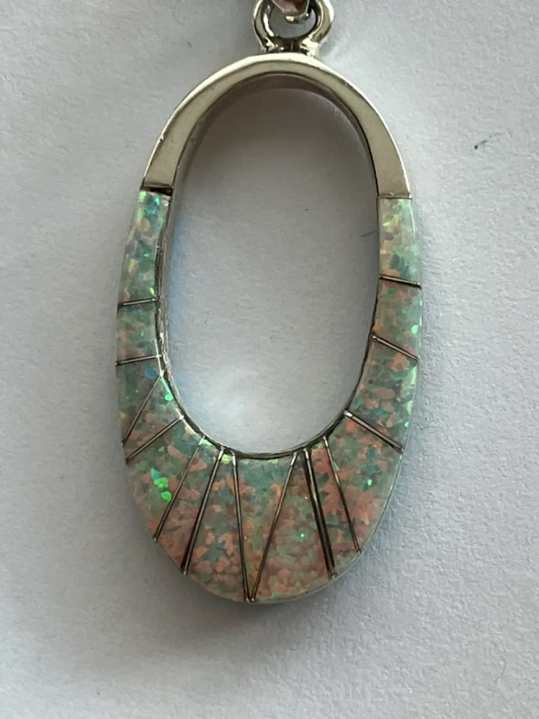 Opal 925 sterling silver pendant image indicator(3)