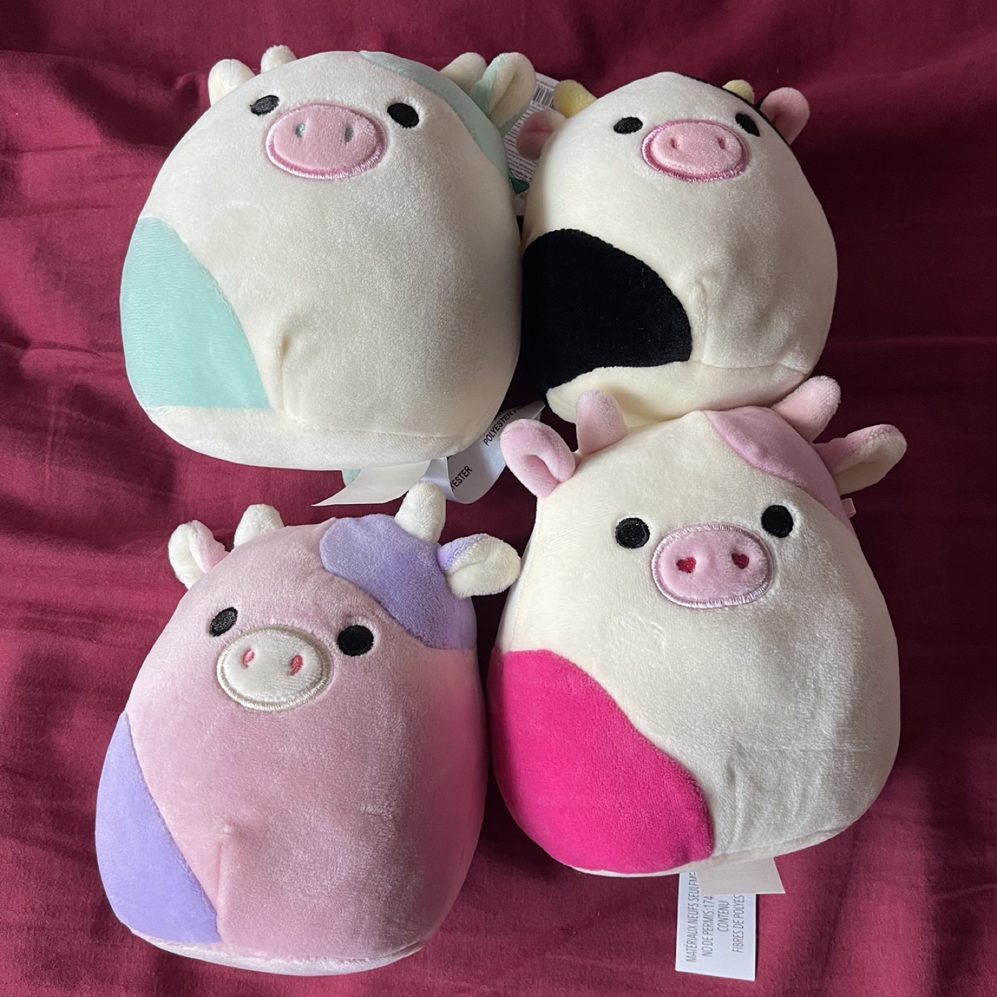 4”-5” Squishmallow Cow Plush Set
