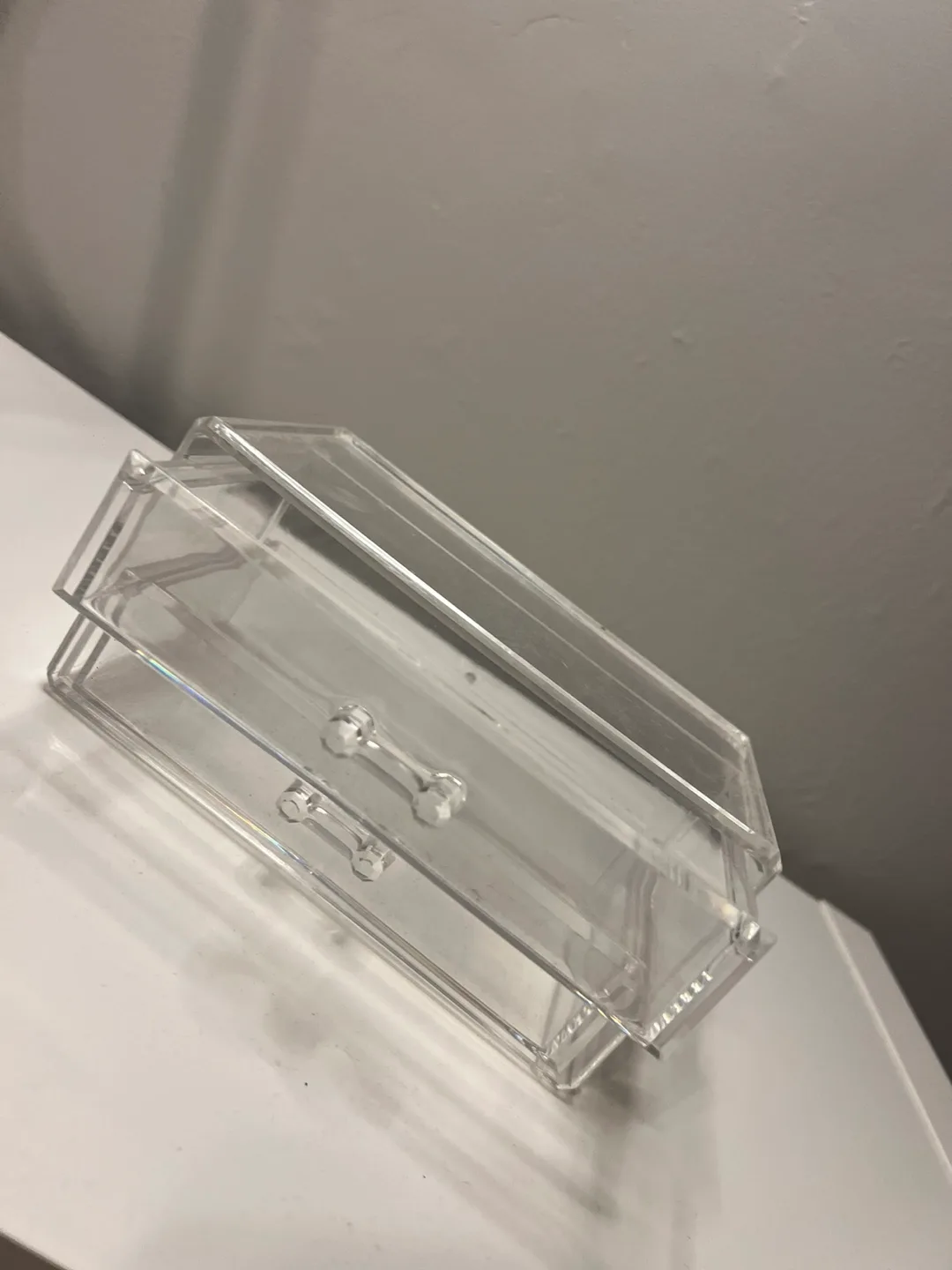 Clear Acrylic Storage Box with Drawer thumbnail