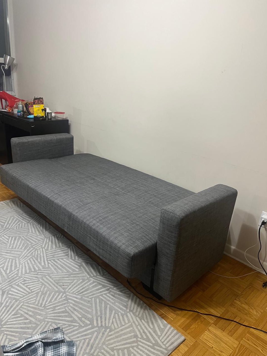 Grey Futon Sofa Bed - photo 2
