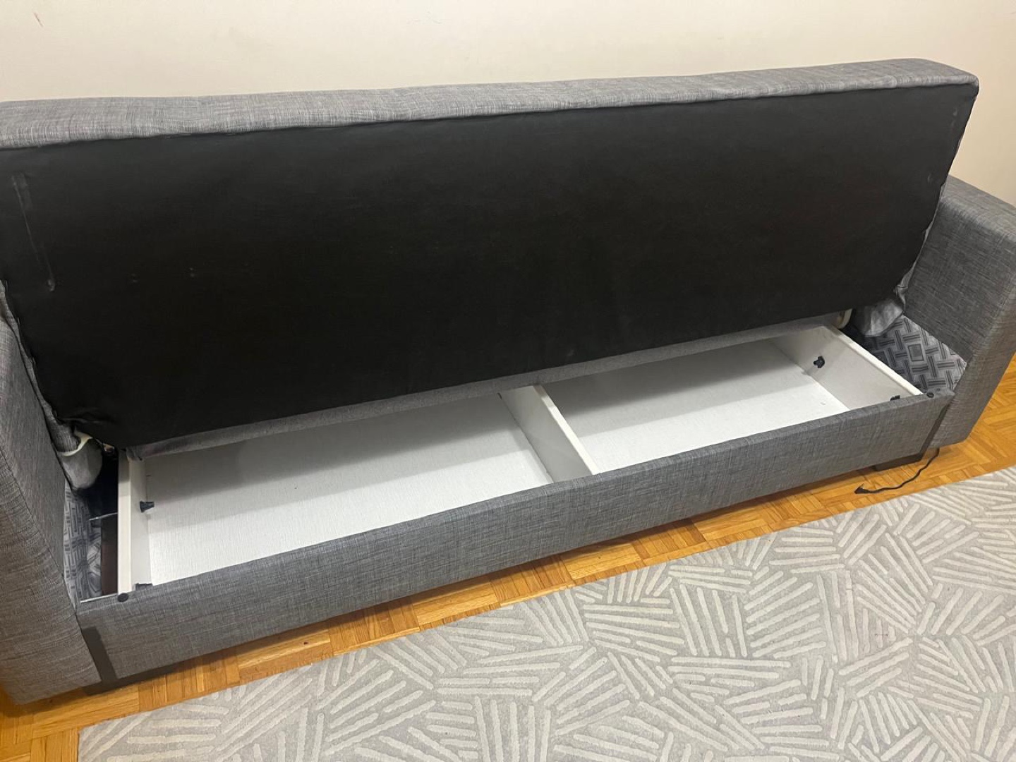 Grey Futon Sofa Bed - photo 4