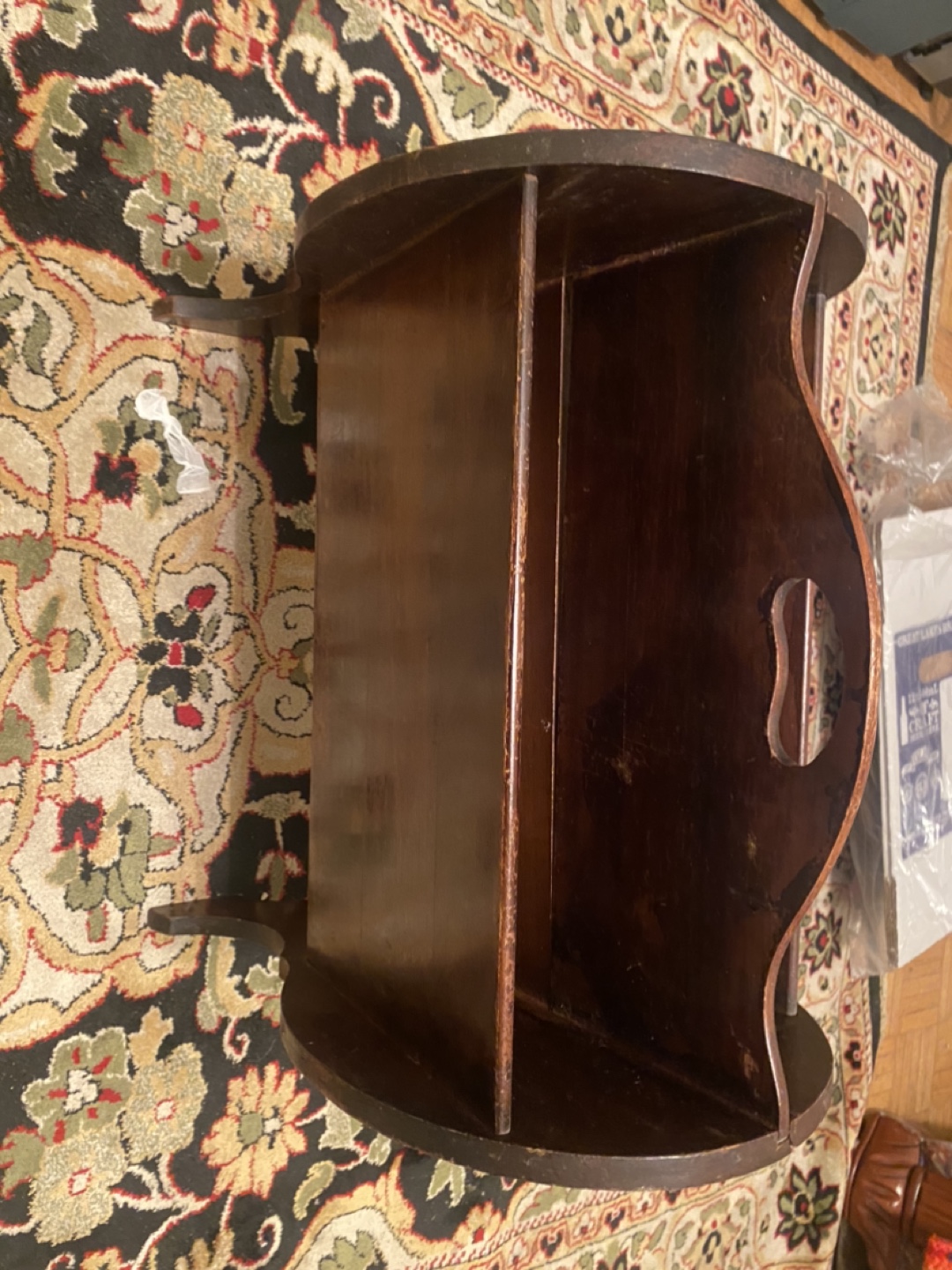 Antique Wooden Magazine Rack - photo 2