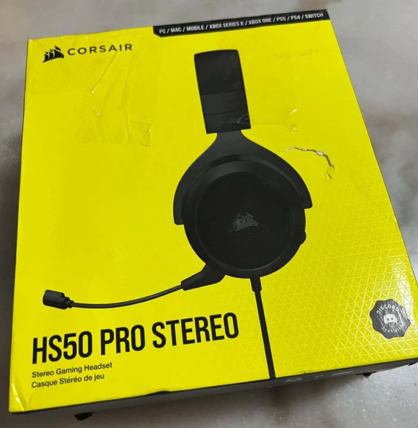 NEW Corsair HS50 Pro Stereo Gaming Headset, Carbon image indicator(6)