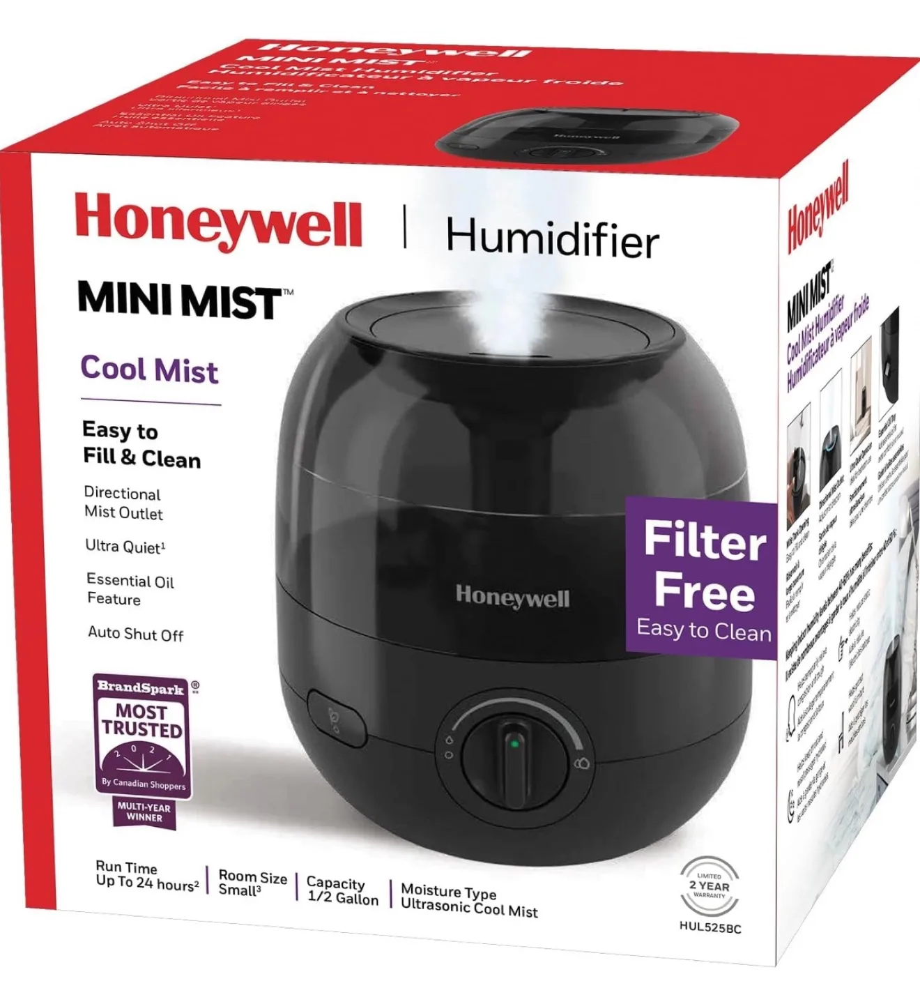 Honeywell Mini Mist Cool Mist Humidifier thumbnail