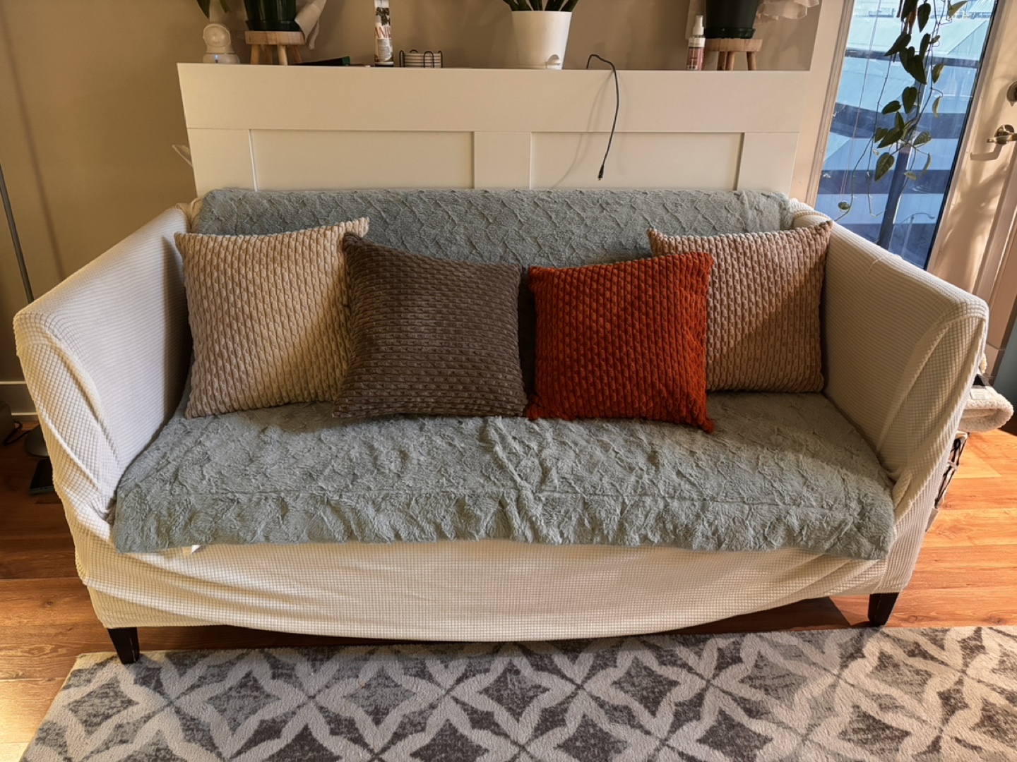 Beige / coffee Sofa #freecycle - photo 5