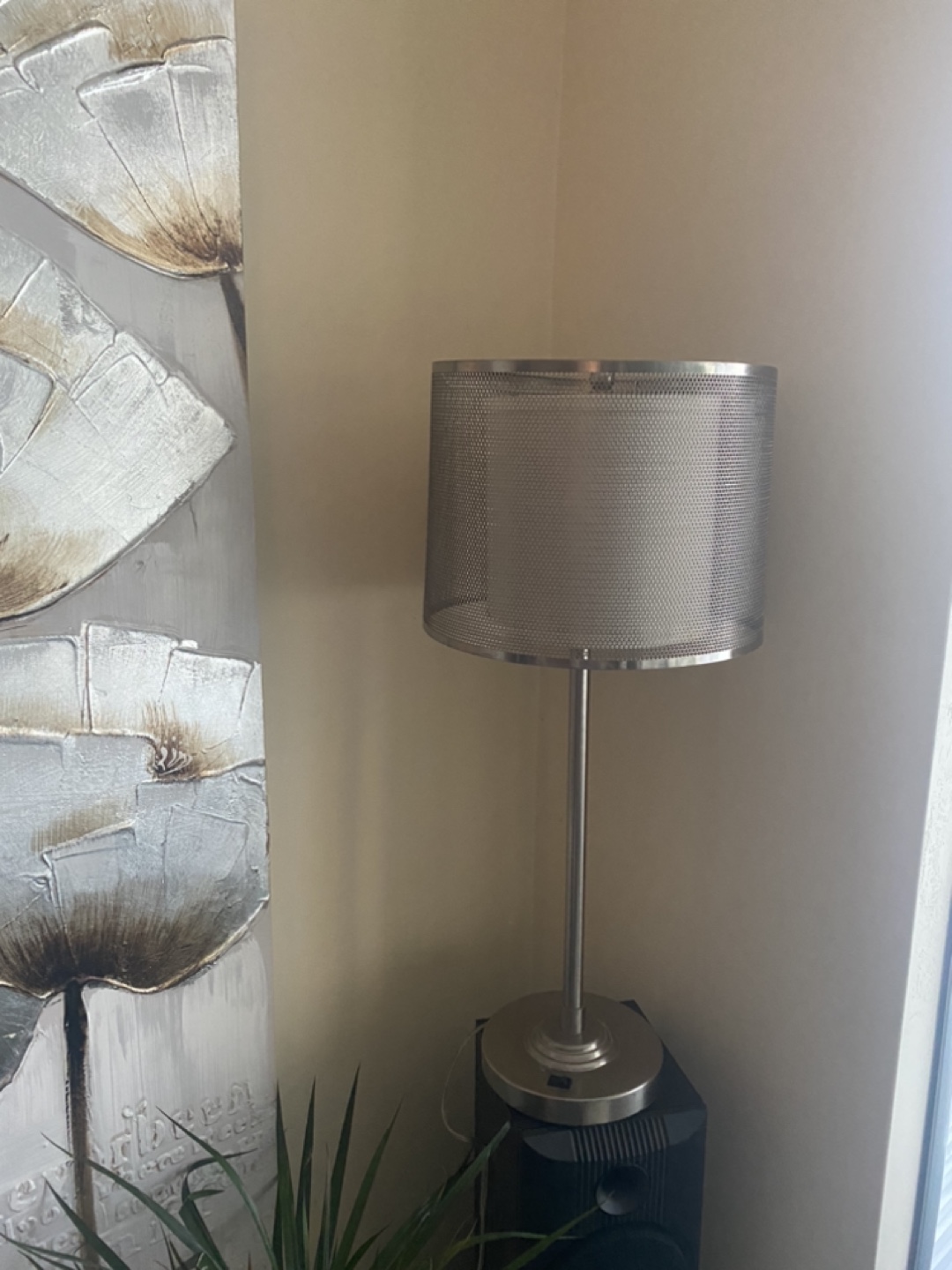 Silver Table Lamp