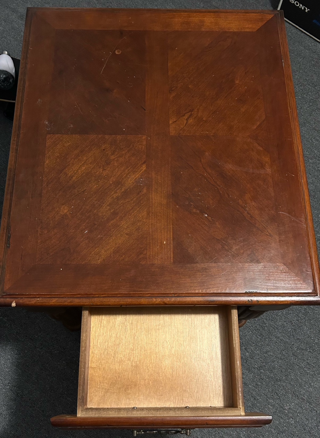 Wooden End Table with Drawer