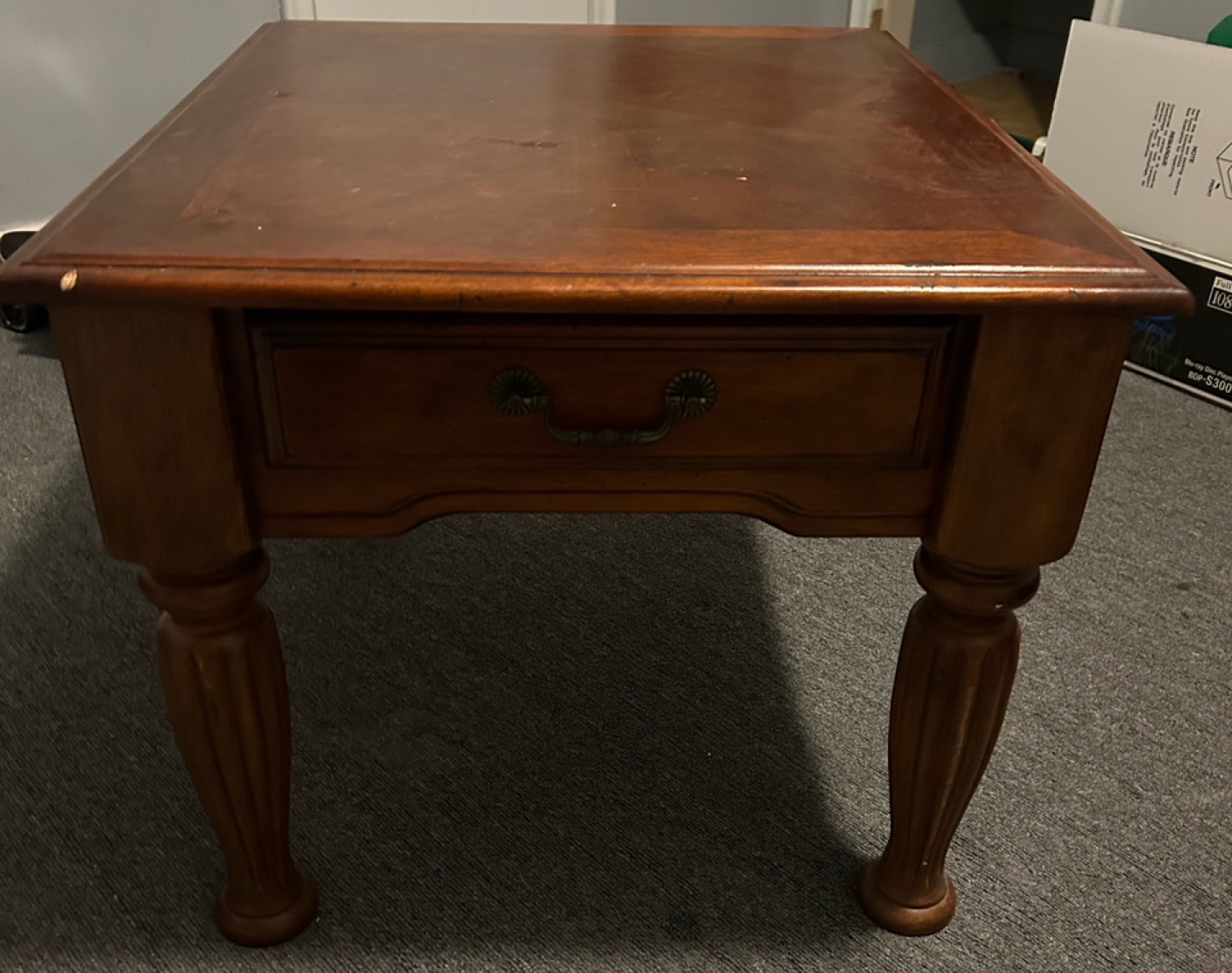 Wooden End Table with Drawer - photo 3