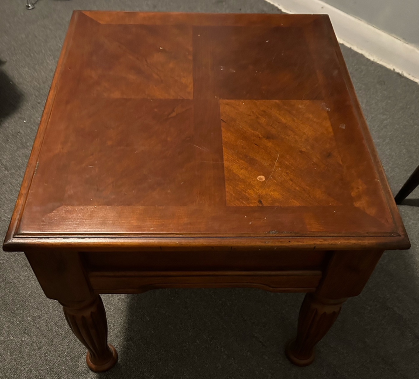 Wooden End Table with Drawer - photo 2