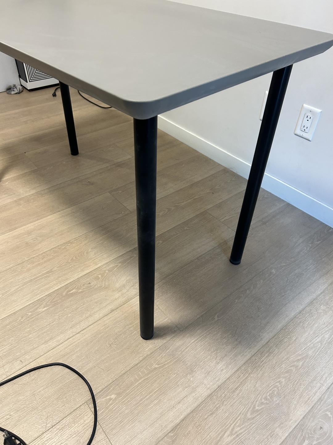 Grey Desk with Black Legs - photo 2