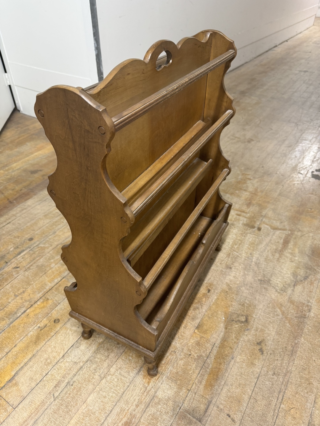 Antique Walnut Magazine Rack - photo 2