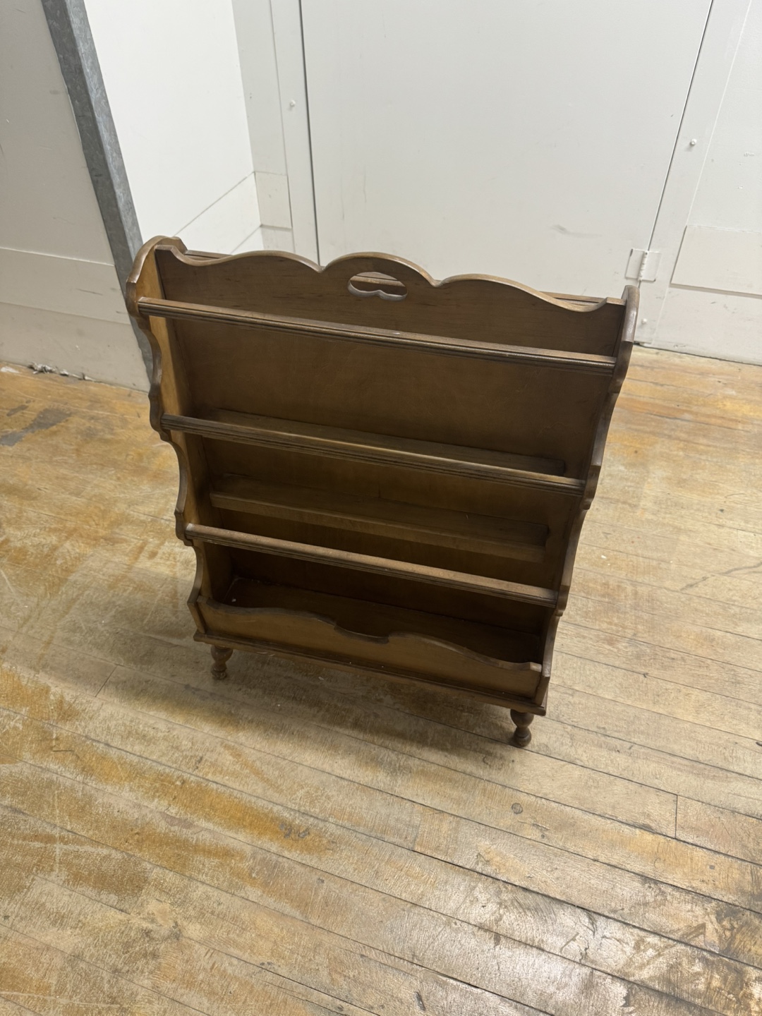Antique Walnut Magazine Rack