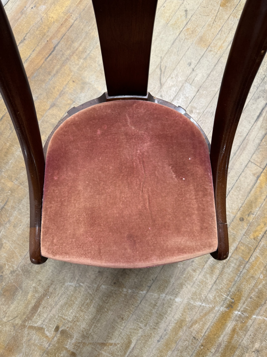 Vintage Hall/Foyer Chair with Velvet Upholstery - photo 5