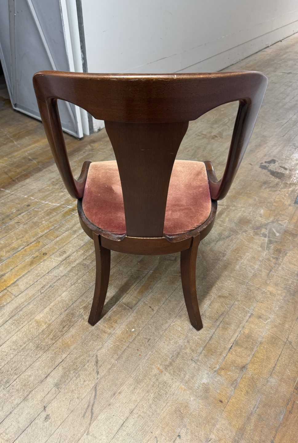 Vintage Hall/Foyer Chair with Velvet Upholstery - photo 4