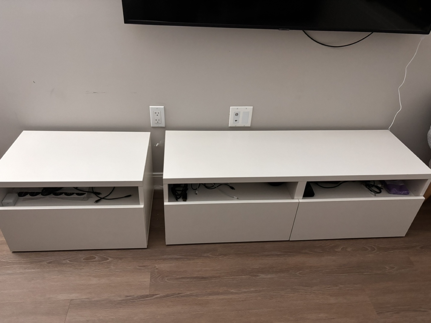 Ikea Besta TV Stand with 3 Drawers - photo 2