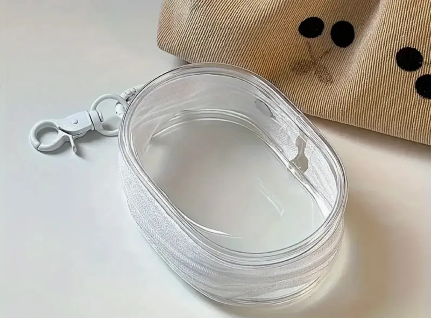 Clear Zippered Pouch for Phone Charger and Earbuds image indicator(3)