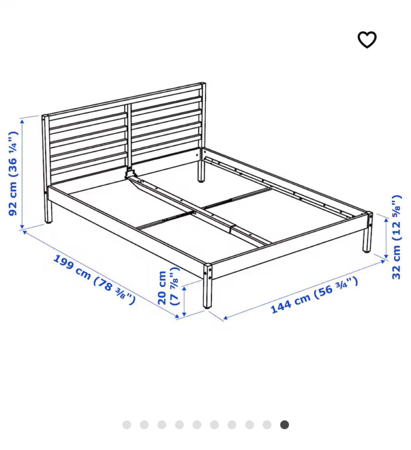 IKEA TARVA Full Bed Frame - photo 5