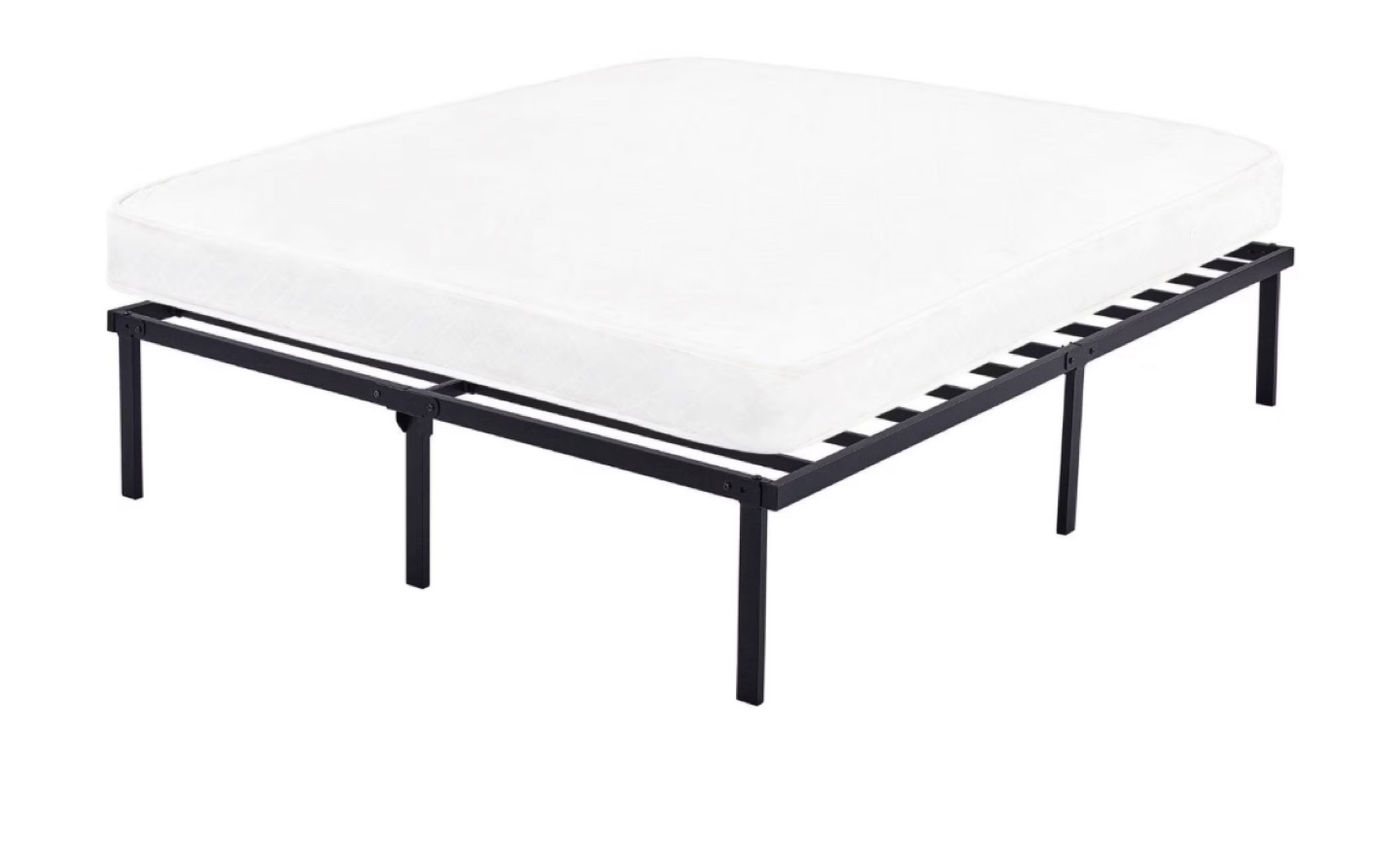 Queen Size Metal Bed Frame & Mattress