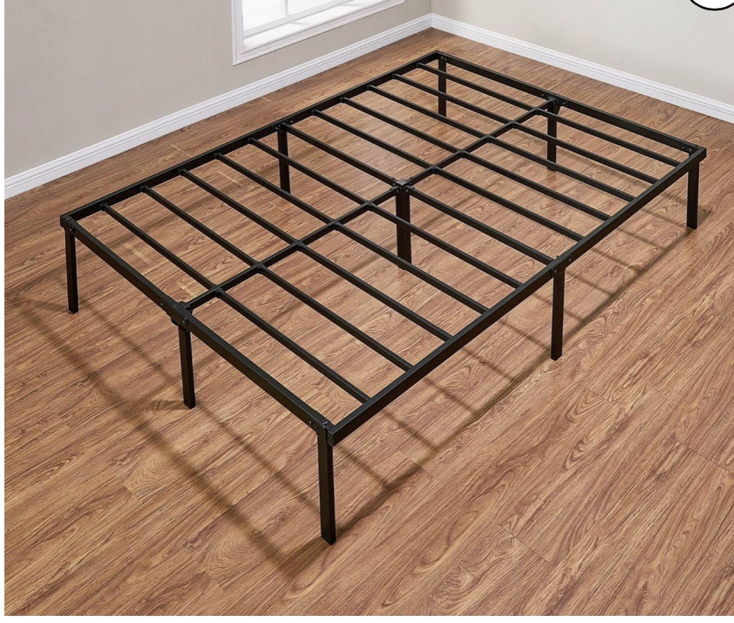 Queen Size Metal Bed Frame & Mattress - photo 2