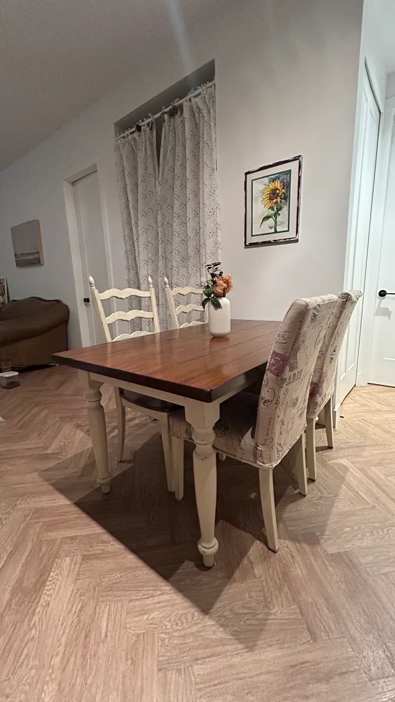 Vintage table and Dining chair set thumbnail
