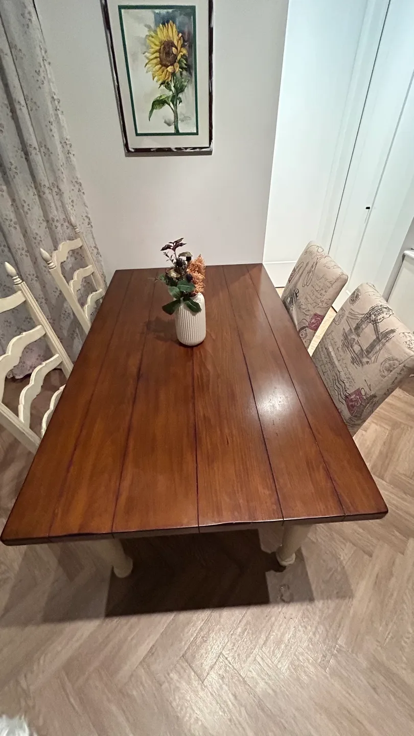 Vintage table and Dining chair set image indicator(2)