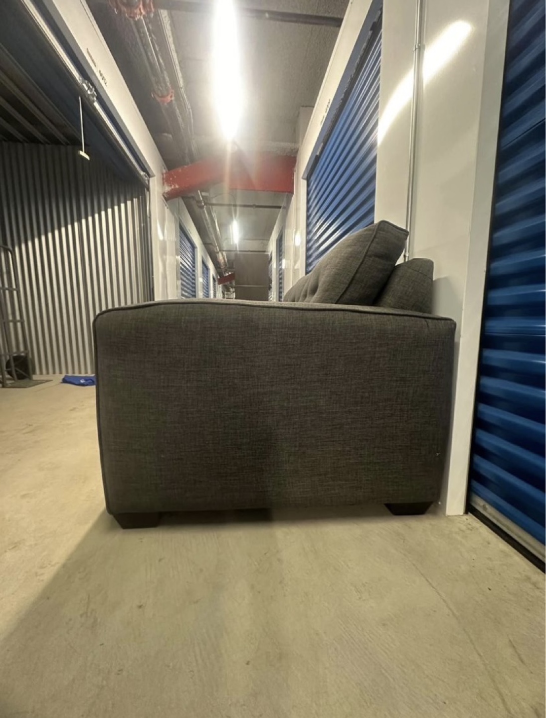 Grey Fabric Couch Sofa - photo 5