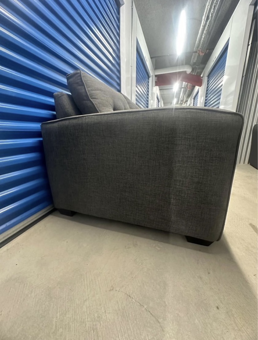 Grey Fabric Couch Sofa - photo 4