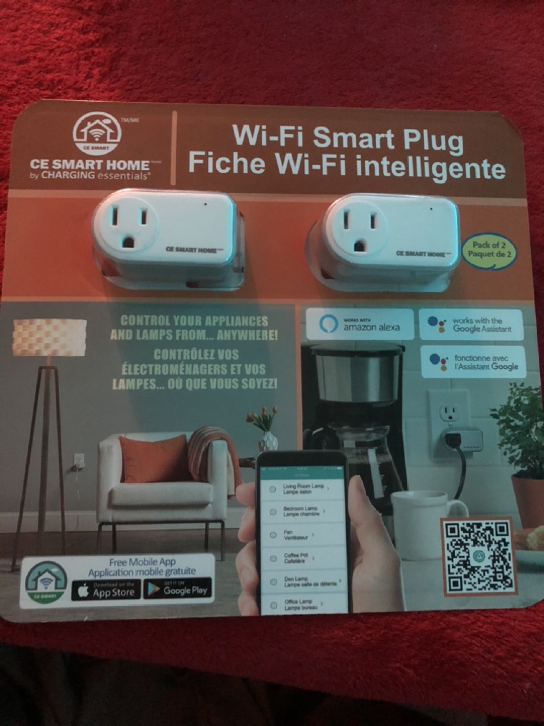 CE Smart Home Wi-Fi Smart Plugs (2 pack)