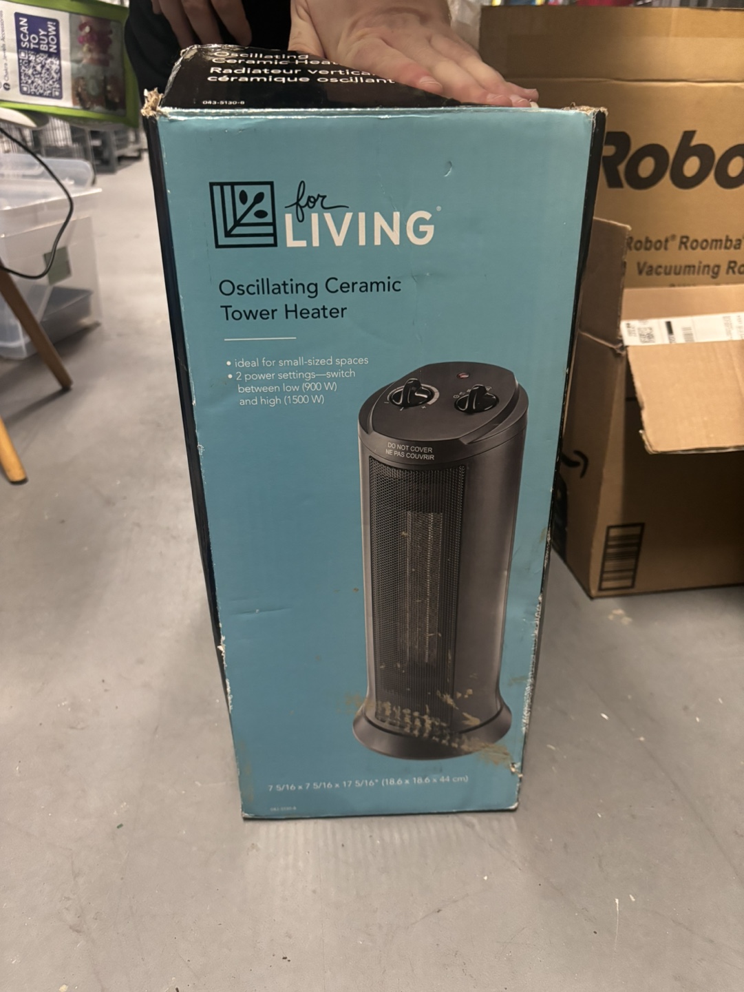 For Living Oscillating Ceramic Tower Heater