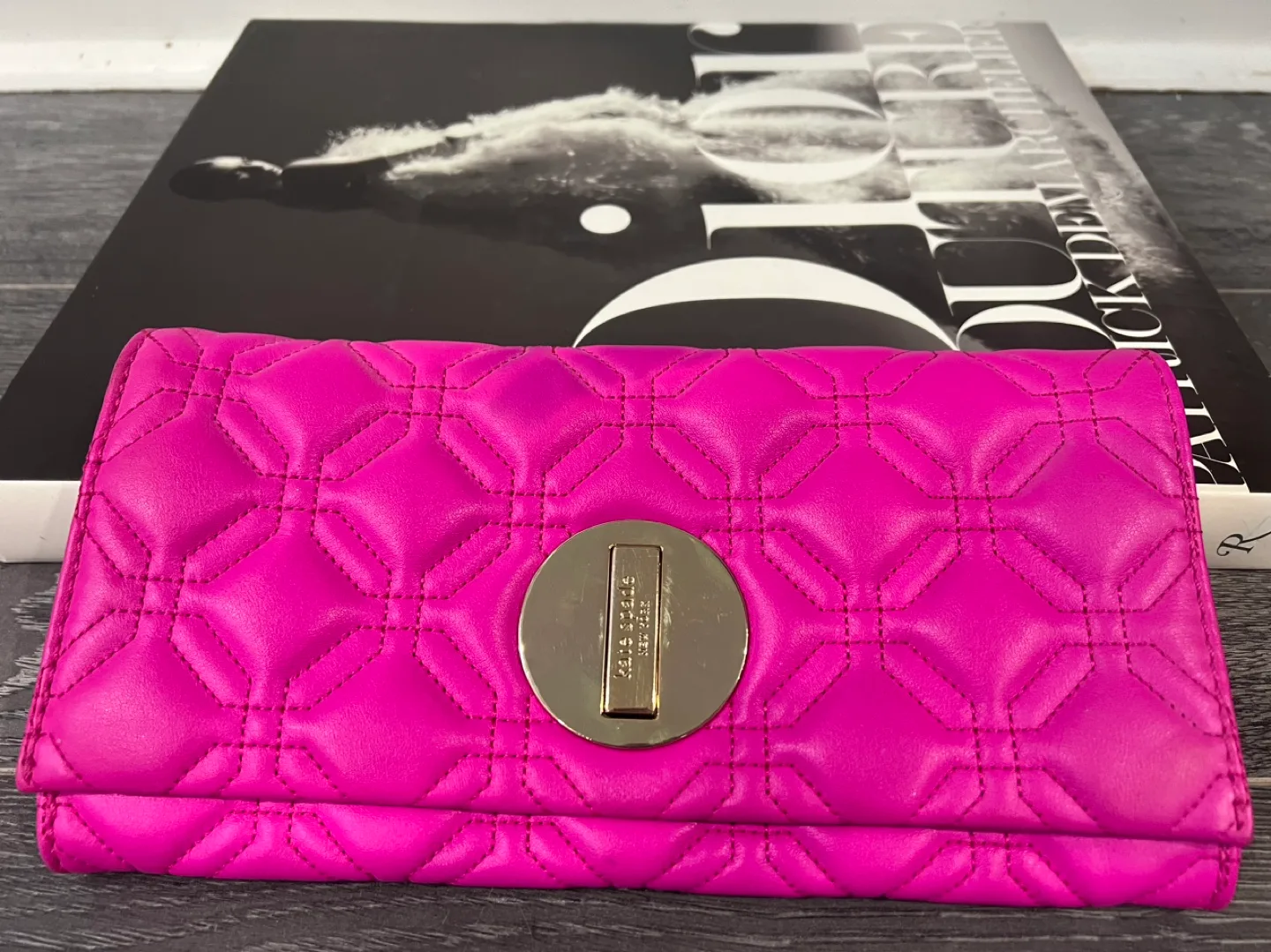 Kate Spade Pink Quilted Clutch image indicator(3)